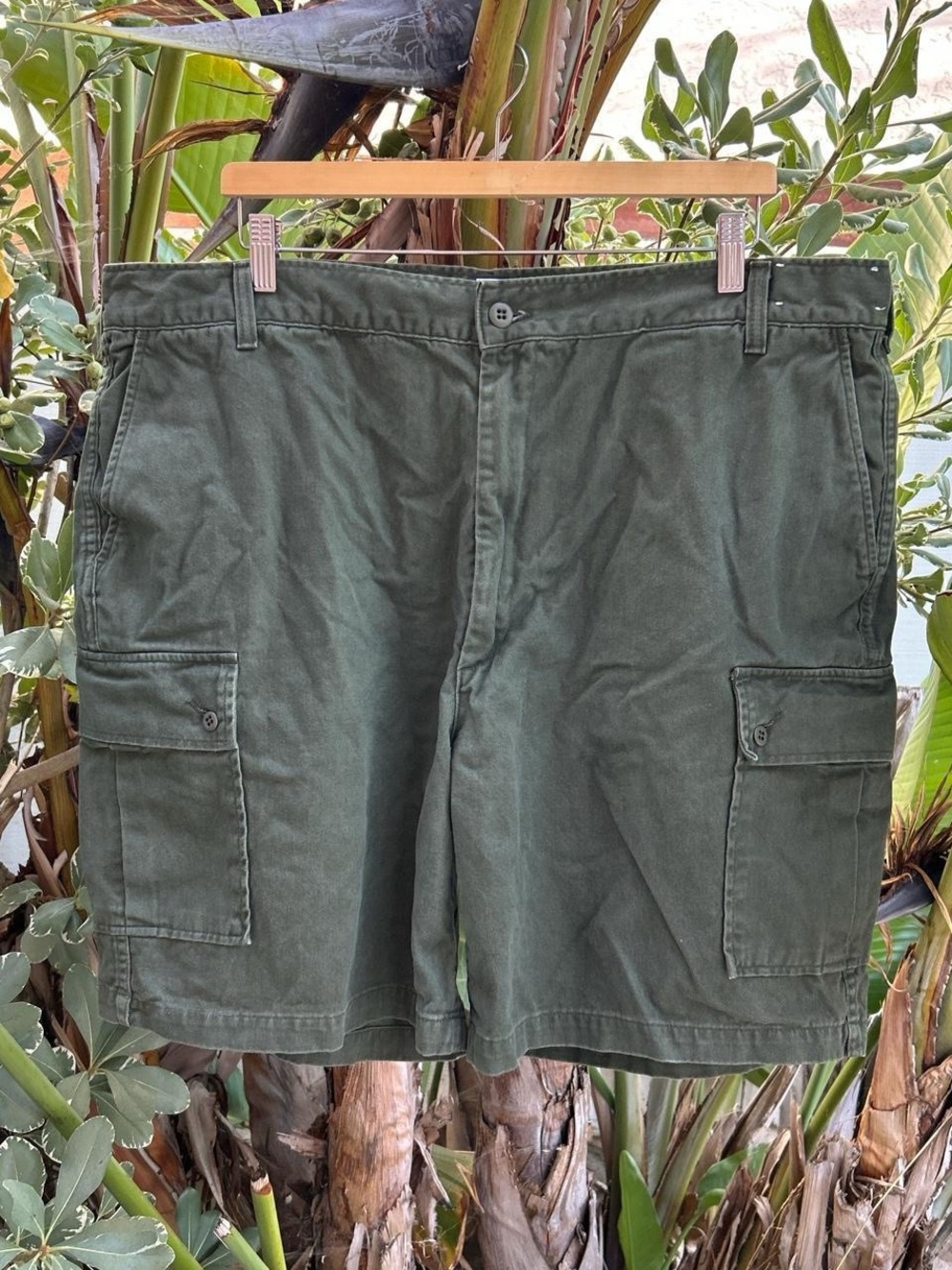 Vintage 1990s Polo Ralph Lauren Polo Chino Cargo Shorts USA Mens 42 Olive